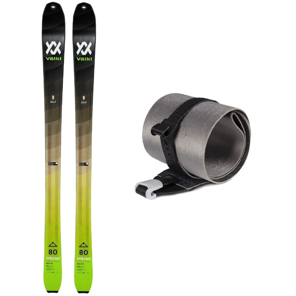 skialpové lyže VÖLKL Rise 80 black/green 150cm + pásy